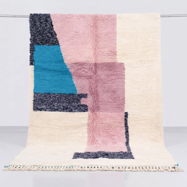 Custom Beni Ourain Rug | Modern Abstract Color Block