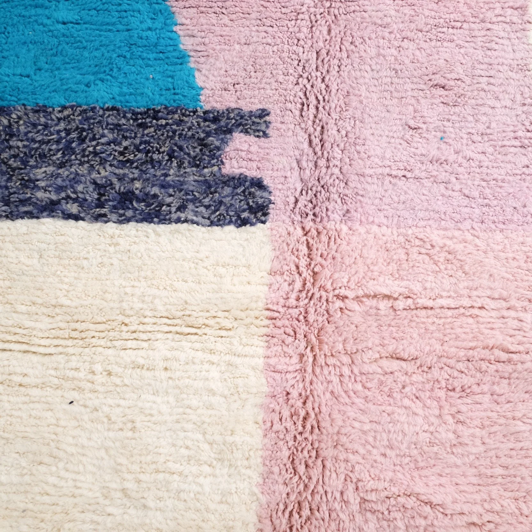 Custom Beni Ourain Rug | Modern Abstract Color Block