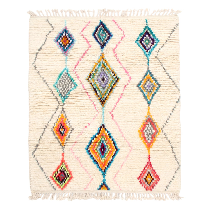 Tapis Azilal Authentique et Personnalisé – Mosaïque Tribale Vibrante
