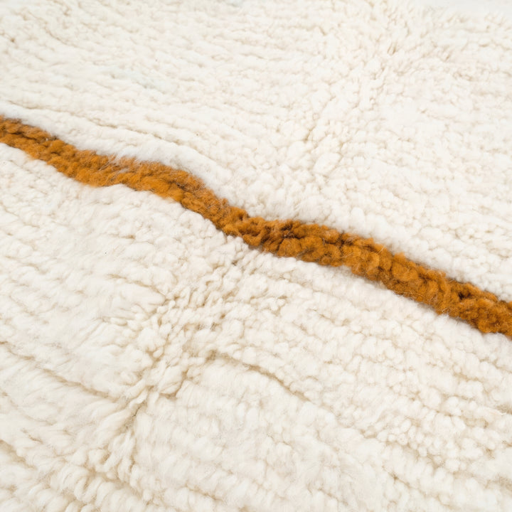 Custom Beni Ourain Rug | Minimalist Cream with Abstract Modern