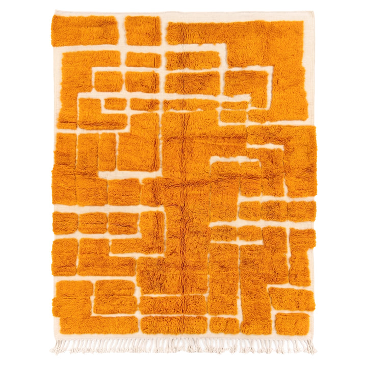 Tapis Beni Mrirt Sur Mesure | Le Labyrinthe Mandarine