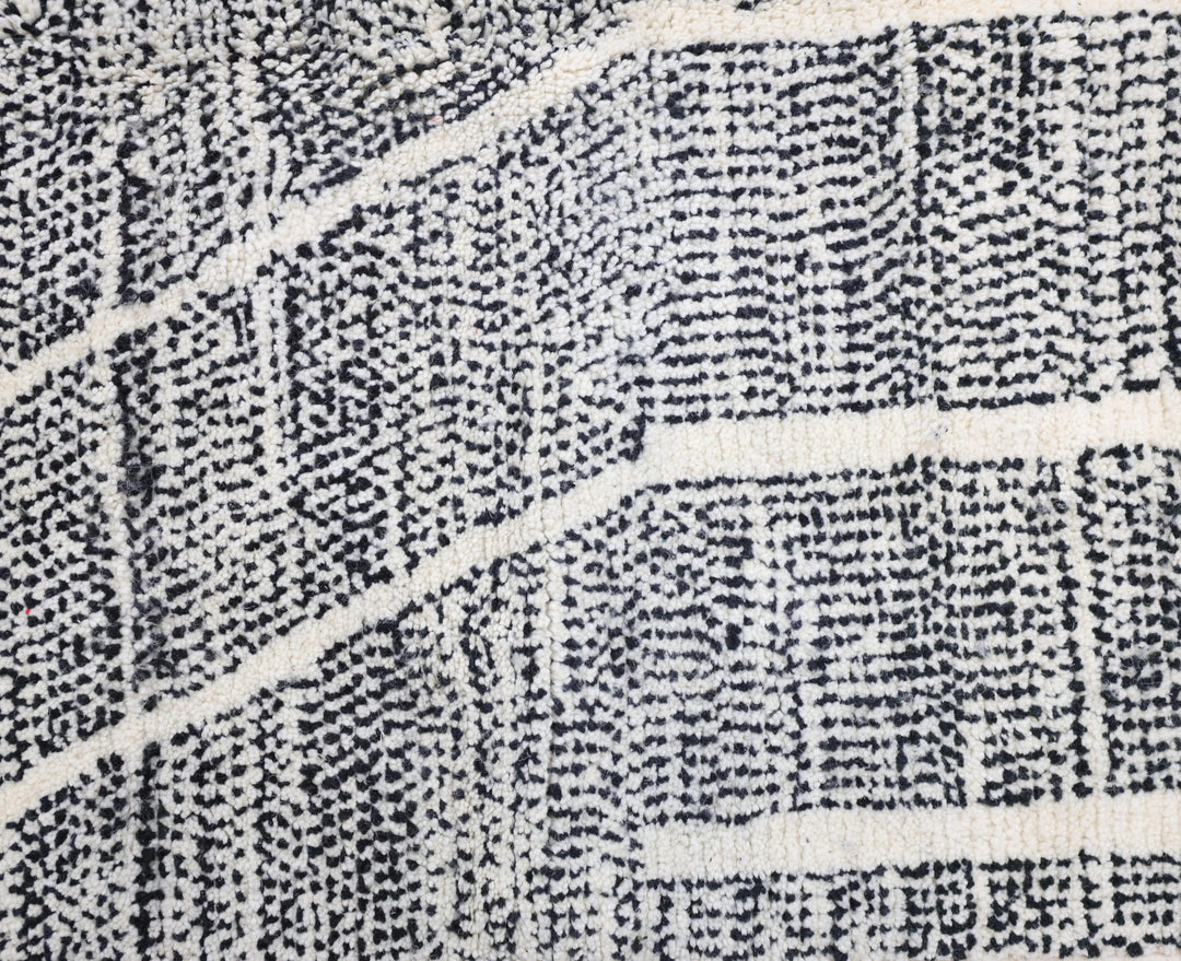 Custom Beni Ourain Rug | Charcoal Heather &amp; Bold Ivory Geometric