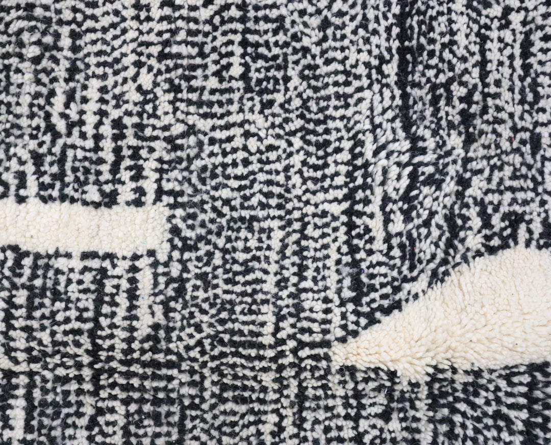 Custom Beni Ourain Rug | Charcoal Heather &amp; Bold Ivory Geometric