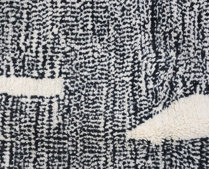 Authentic Custom Beni Ourain Rug | Charcoal Heather &amp; Bold Ivory Geometric