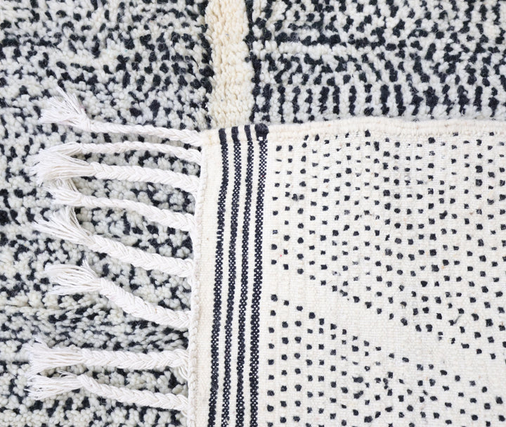 Custom Beni Ourain Rug | Charcoal Heather &amp; Bold Ivory Geometric