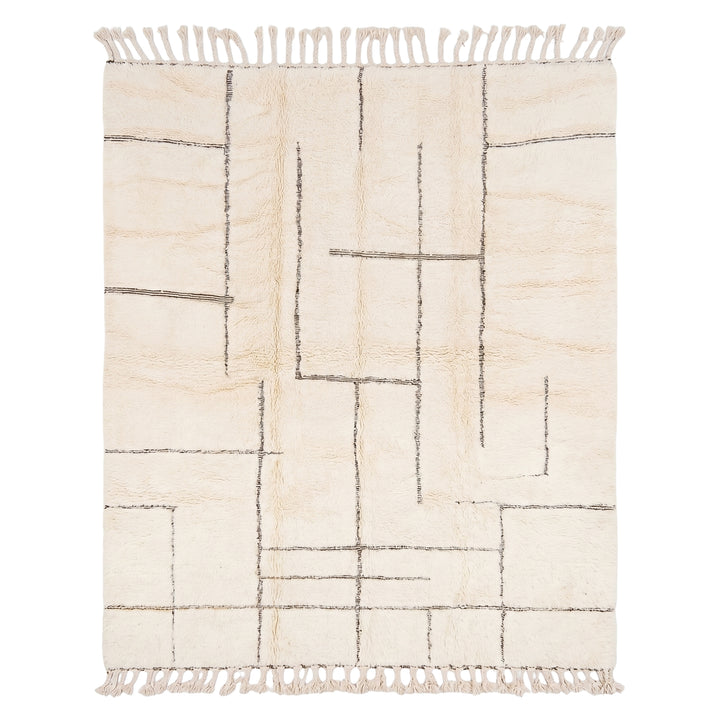 Custom Beni Ourain Rug | Modern Geometric Grid Design