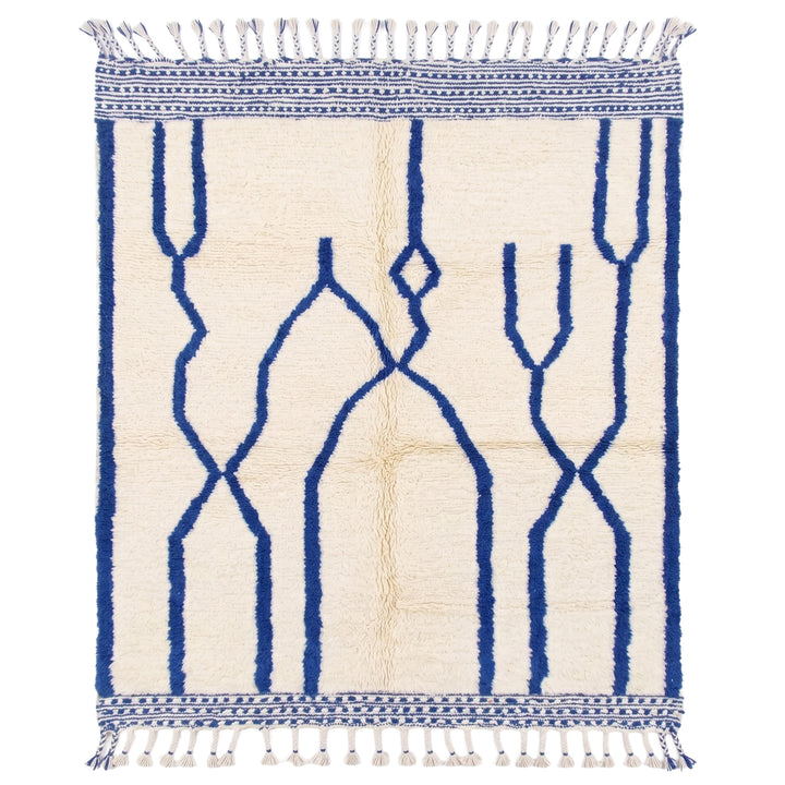 Authentic Custom Beni Ourain Rug | The Artisanal Cobalt Line Rug