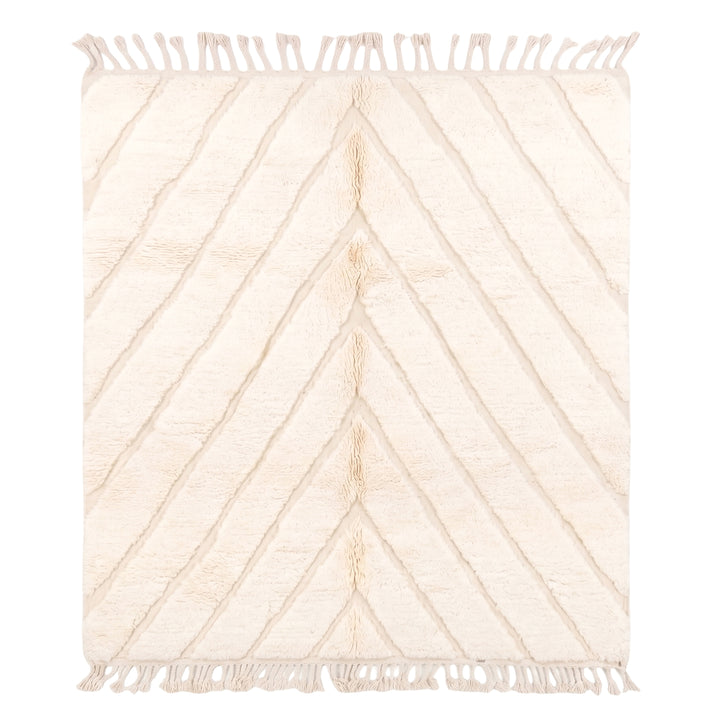Authentic Custom Beni Ourain Rug | The Atlas Carved Chevron