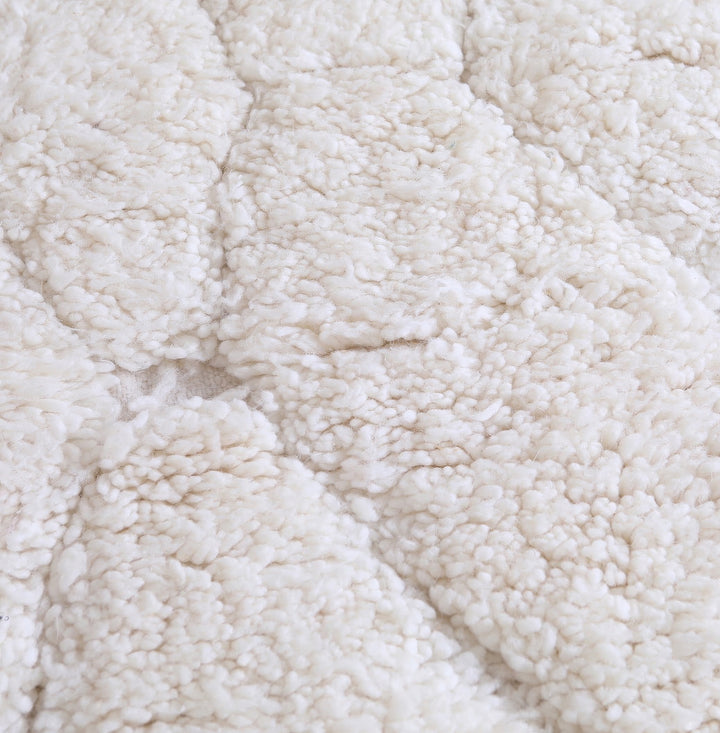 Custom Beni Ourain Rug | Sculpted High-Low Ivory Wool