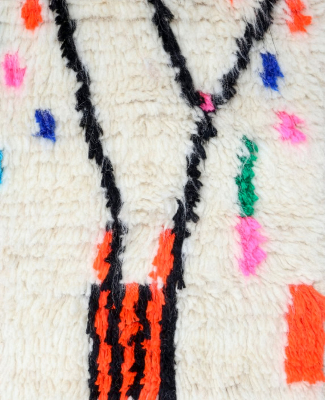 Custom Authentic Azilal Rug - Abstract Geometric &amp; Confetti Motif
