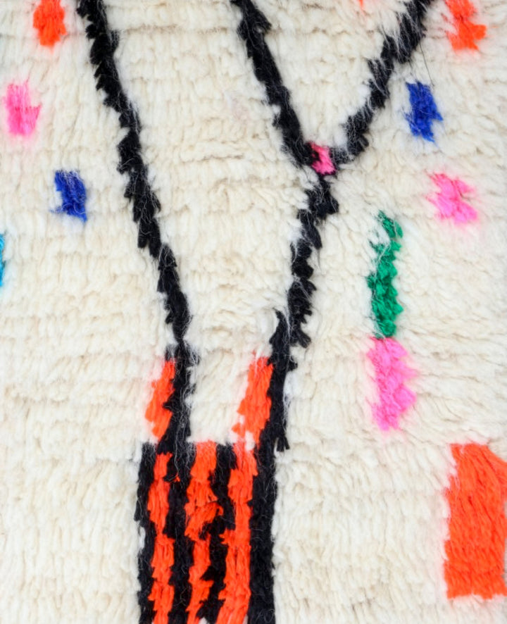 Custom Authentic Azilal Rug - Abstract Geometric &amp; Confetti Motif