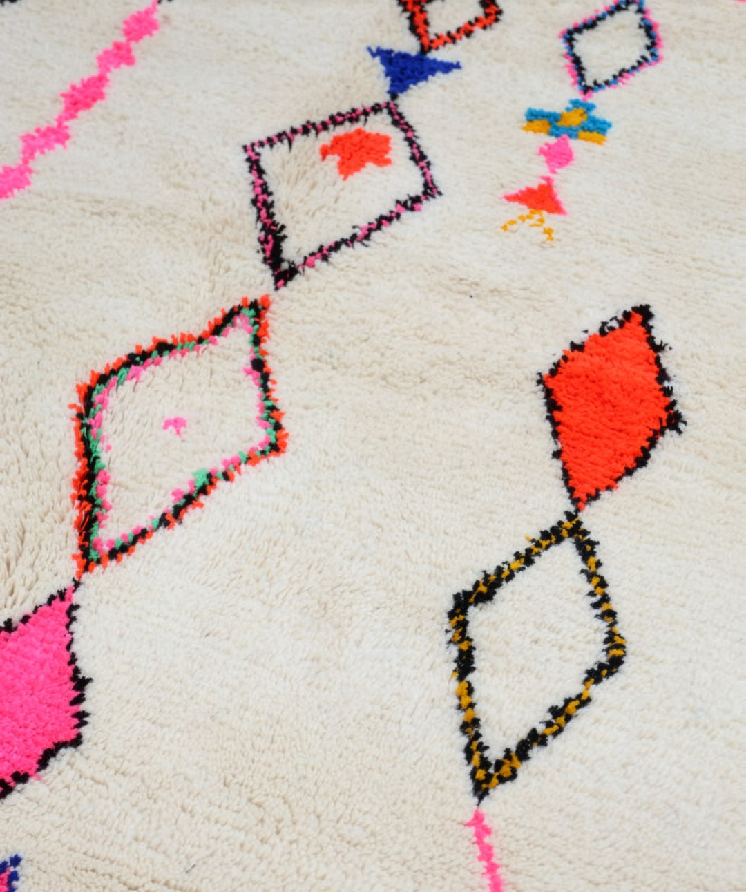 Custom Authentic Azilal Rug - Descending Diamond Motif