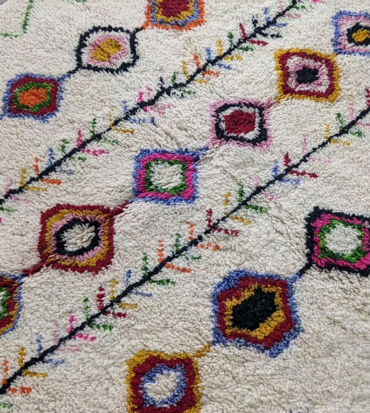 Custom Authentic Azilal Rug - Vibrant Tribal Geometric Pattern