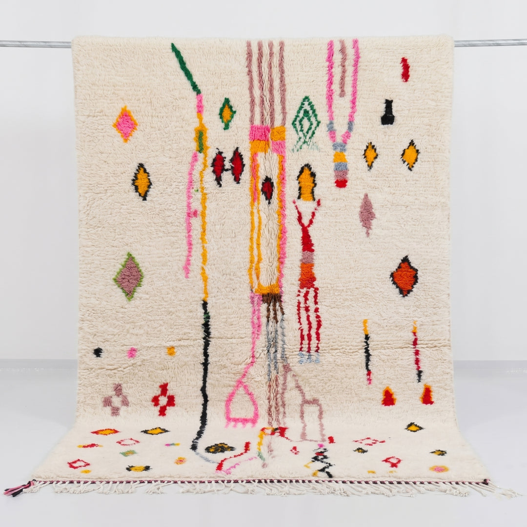 Authentic Custom Azilal Rug | Vibrant Tribal Canvas