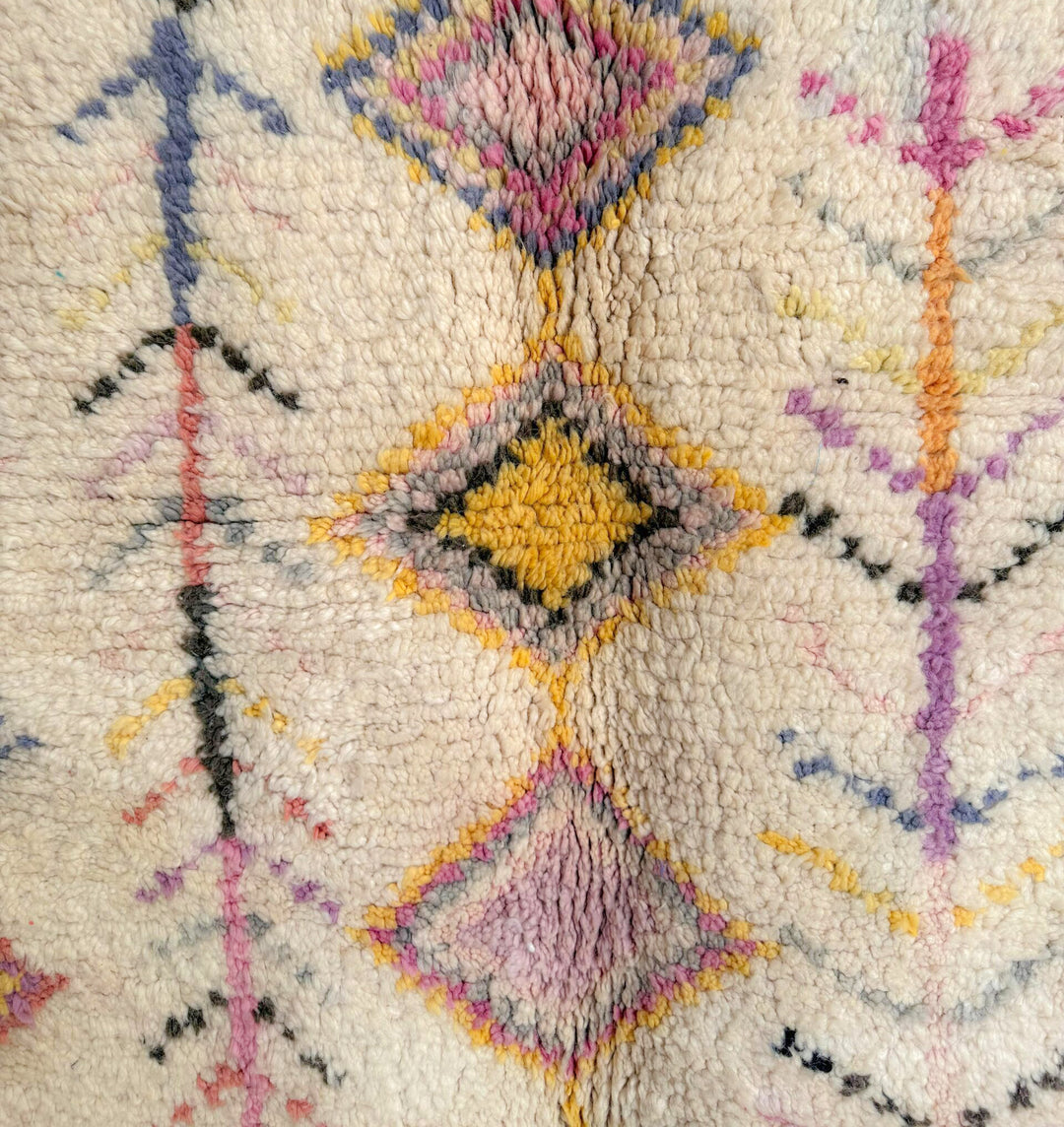 Authentic Custom Azilal Rug | Pastel Geometric &amp; Tree of Life
