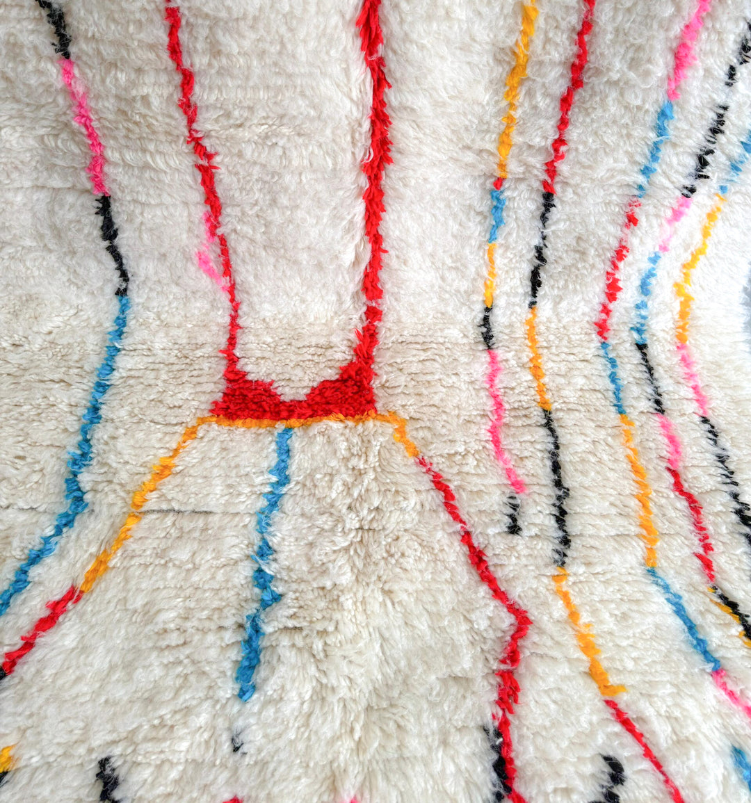 Authentic Custom Azilal Rug | Vibrant Abstract Linear