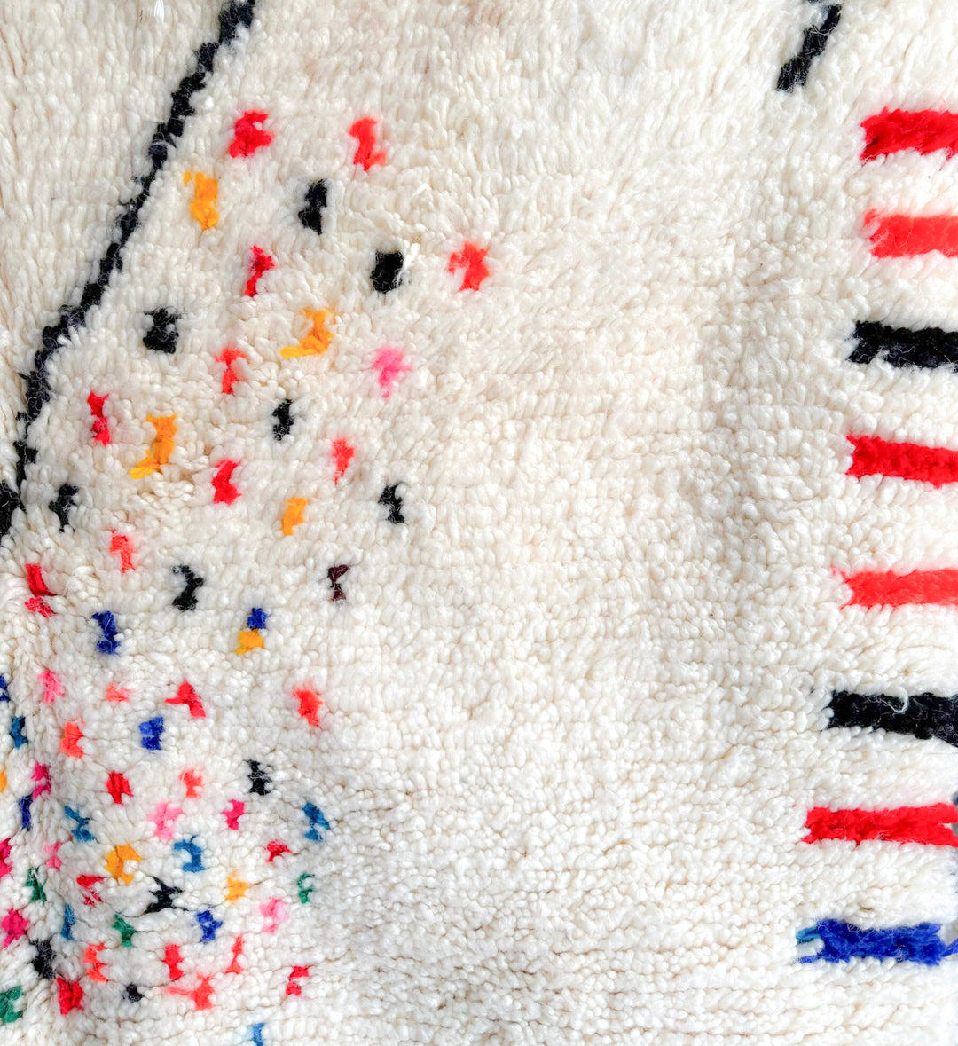 Authentic Custom Azilal Rug | Vibrant Confetti &amp; Abstract Line Art