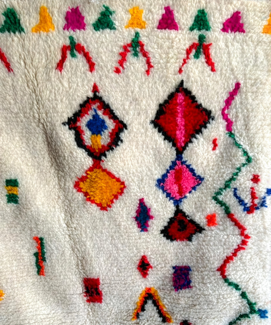 Custom Authentic Azilal Rug – Vibrant Eclectic Geometric Canvas