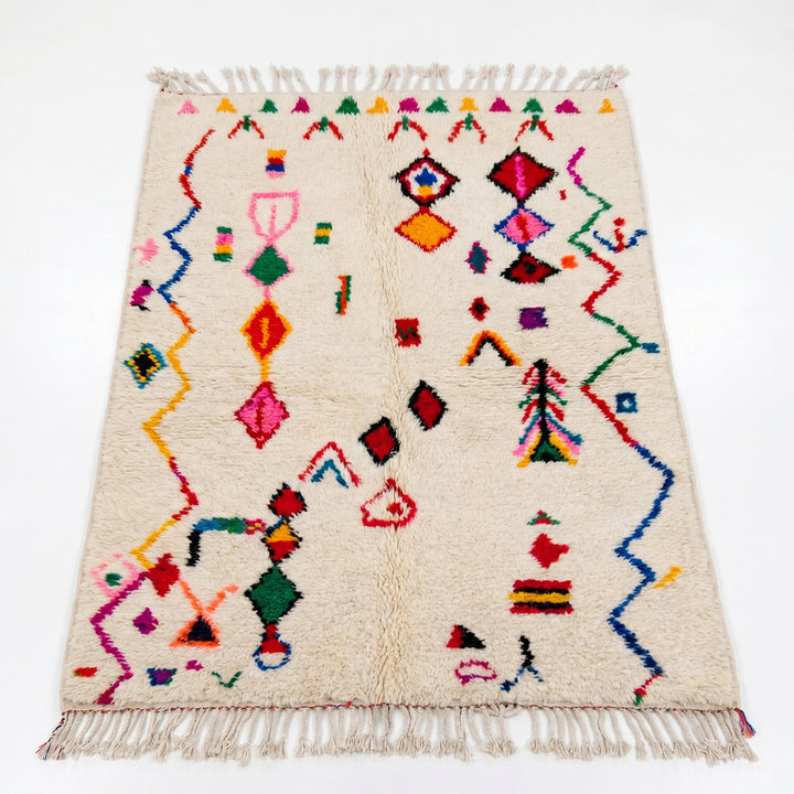 Custom Authentic Azilal Rug – Vibrant Eclectic Geometric Canvas