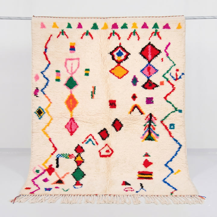 Custom Authentic Azilal Rug – Vibrant Eclectic Geometric Canvas