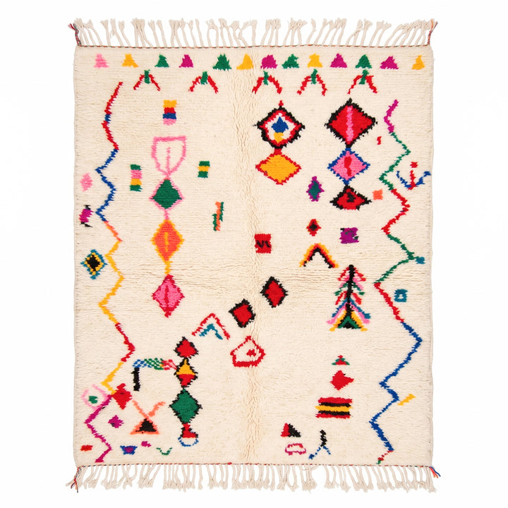 Custom Authentic Azilal Rug – Vibrant Eclectic Geometric Canvas