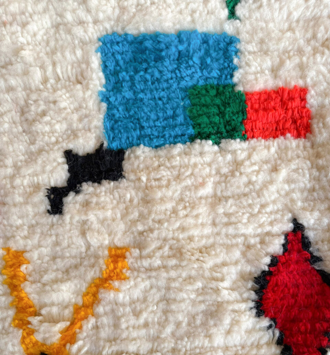 Custom Authentic Azilal Rug – Vibrant Floating Geometric Canvas