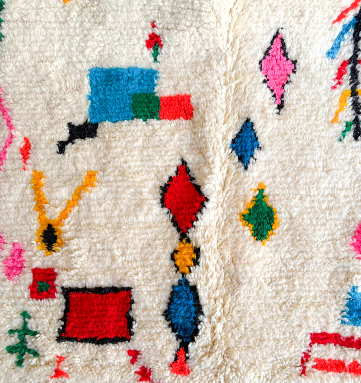 Custom Authentic Azilal Rug – Vibrant Floating Geometric Canvas