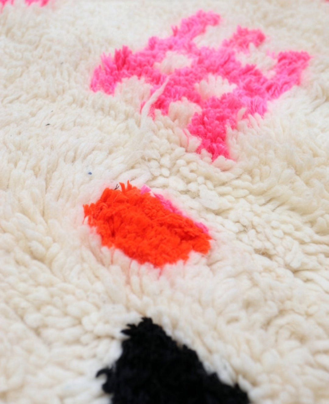 Custom Authentic Azilal Rug – Vibrant Neon Triangle &amp; Geometric Canvas