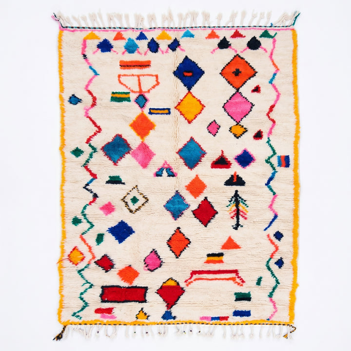 Custom Authentic Azilal Rug - Electric Bohemian Azilal Carpet