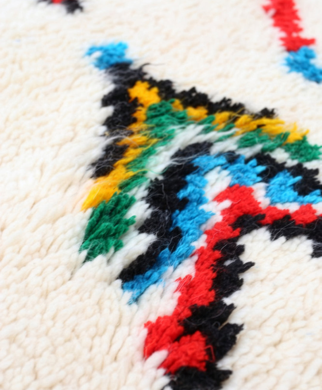 Custom Authentic Azilal Rug - Scattered Geometric &amp; Yellow Border Motif
