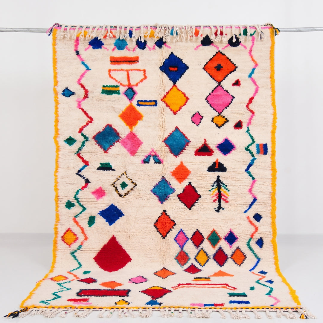 Custom Authentic Azilal Rug - Electric Bohemian Azilal Carpet