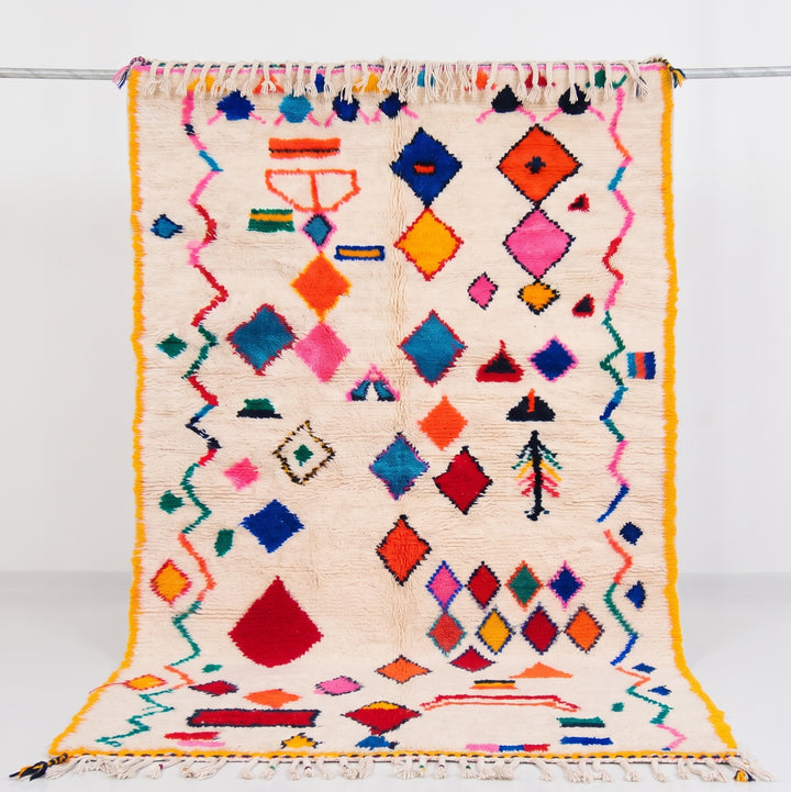 Custom Authentic Azilal Rug - Electric Bohemian Azilal Carpet