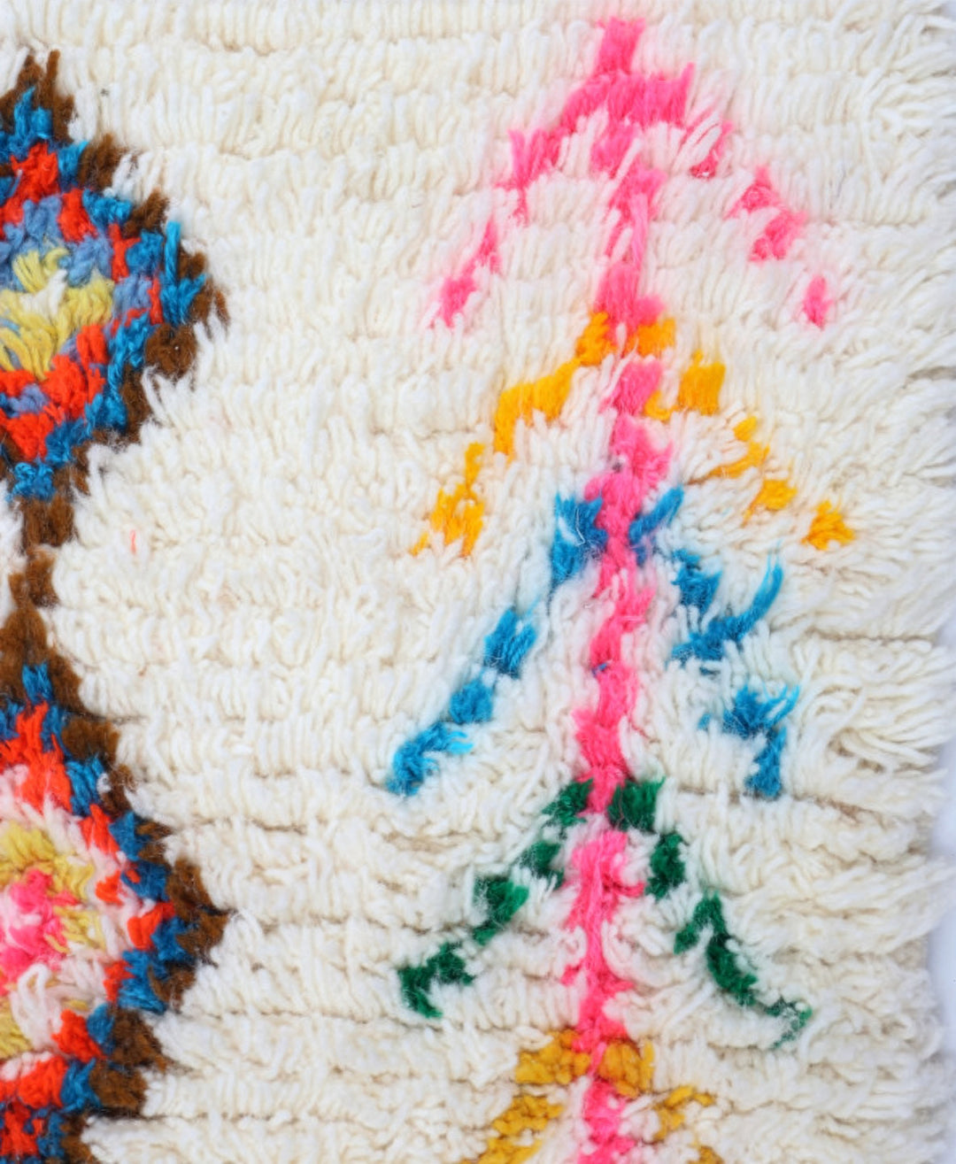 Custom Authentic Azilal Rug - Vibrant Geometric Diamonds &amp; Chevron Motif
