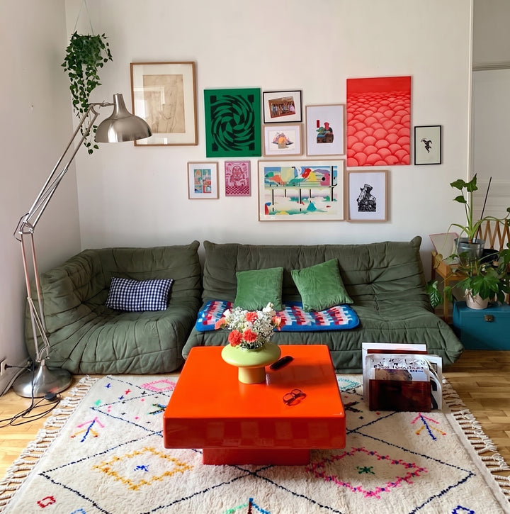 Custom Moroccan Round Rug – Colorful Azilal Geometric Pattern