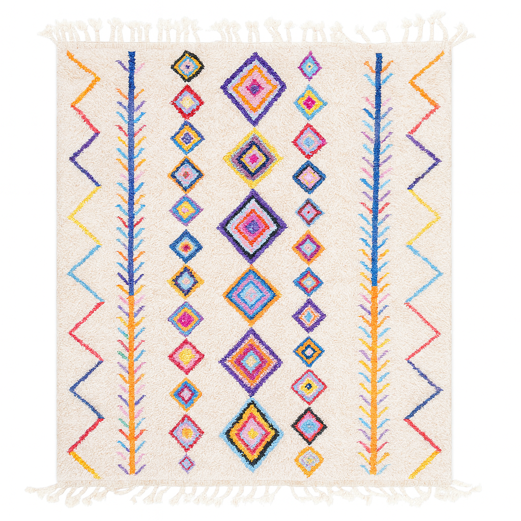 Custom Azilal Rug – Colorful Diamond