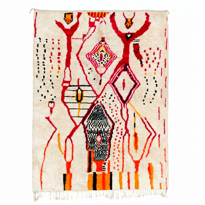Authentic Custom Azilal Rug  | Vibrant Expressive Tribal