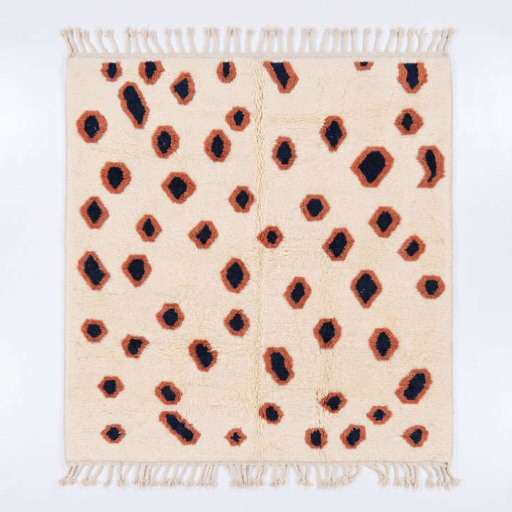 Custom Beni Mrirt Rug | Abstract Jaguar Spot