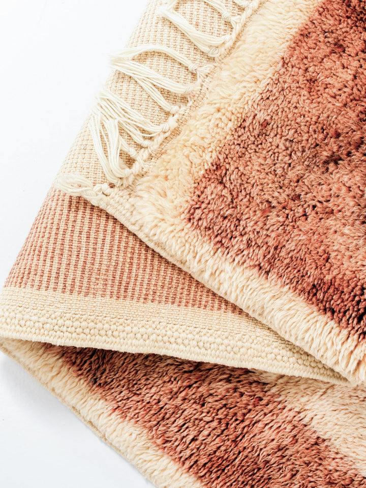 Custom Beni Mrirt Rug | Abstract Sunset Color Block