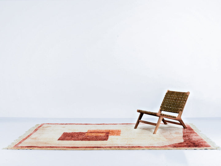 Custom Beni Mrirt Rug | Abstract Sunset Color Block