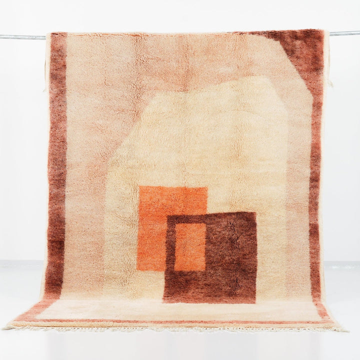 Custom Beni Mrirt Rug | Abstract Sunset Color Block