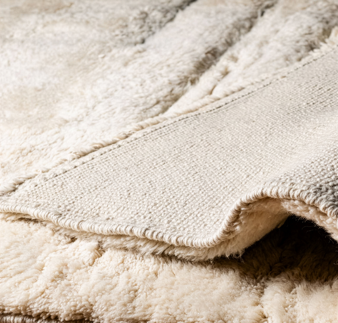 Custom Beni Mrirt Rug: Asymmetrical Linear Minimalist