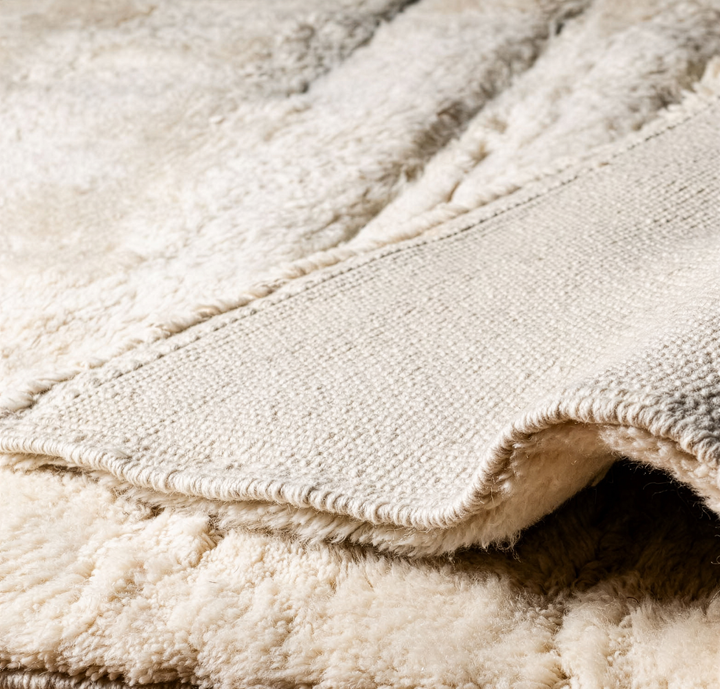 Custom Beni Mrirt Rug: Asymmetrical Linear Minimalist