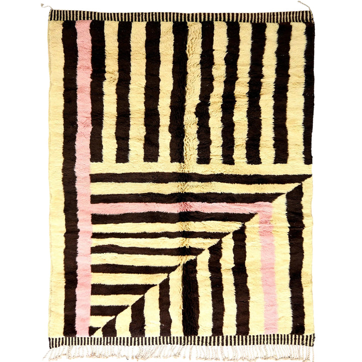 Custom Beni Mrirt Rug | Dunes Haven Abstract Lattice