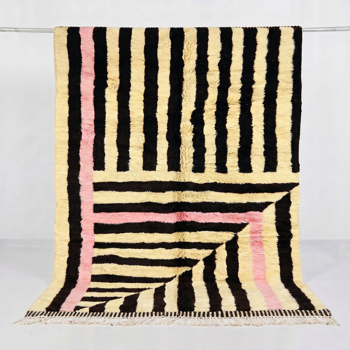 Custom Beni Mrirt Rug | Dunes Haven Abstract Lattice
