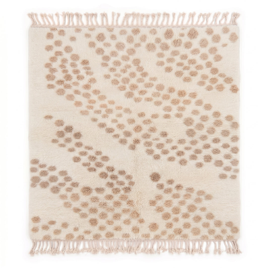 Custom Beni Mrirt Rug | Fawn Dotted Wave