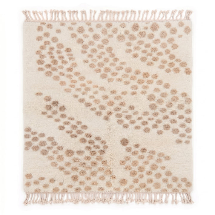 Custom Beni Mrirt Rug | Fawn Dotted Wave
