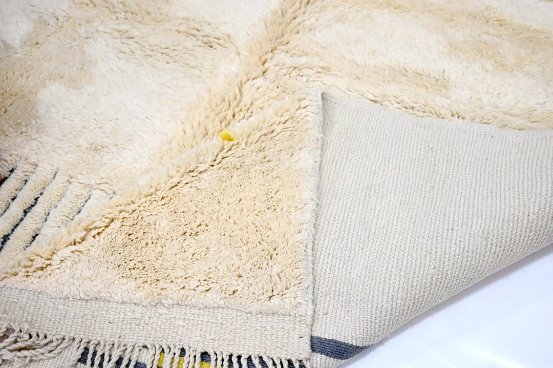 Custom Beni Mrirt Rug | Golden Mustard Abstract Linear