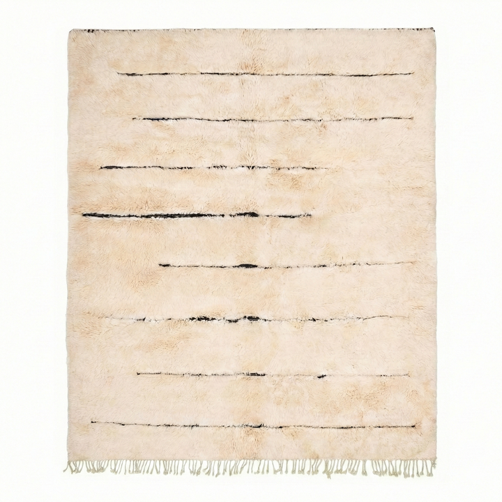Tapis Beni Mrirt Sur Mesure | Ligne Brisée Minimaliste