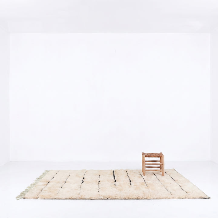 Tapis Beni Mrirt Sur Mesure | Ligne Brisée Minimaliste