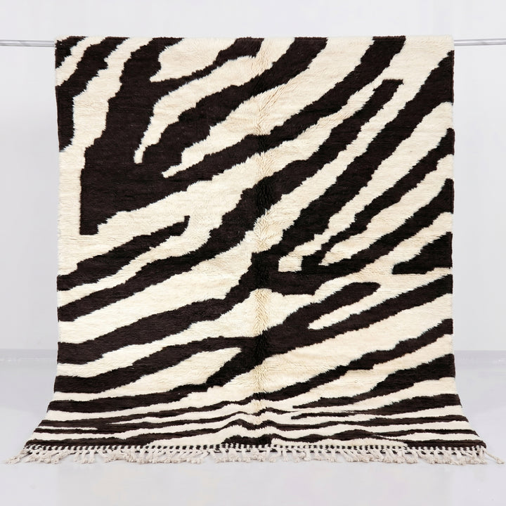 Custom Beni Mrirt Rug | Organic Zebra Print